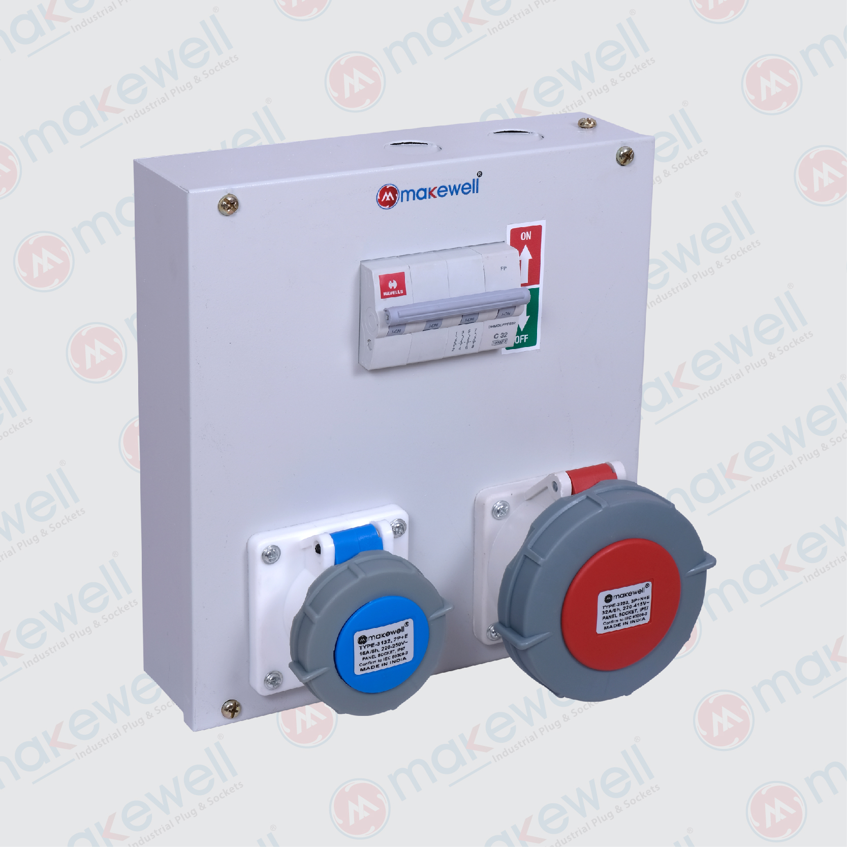 2+1 Metal Socket Box IP67