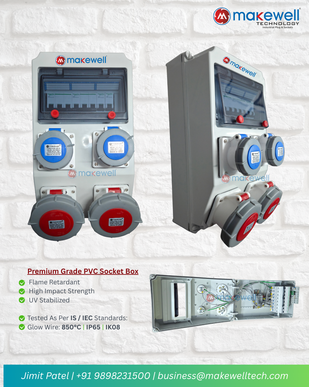 PVC Socket Distribution Board – Customizable Industrial Socket Board img